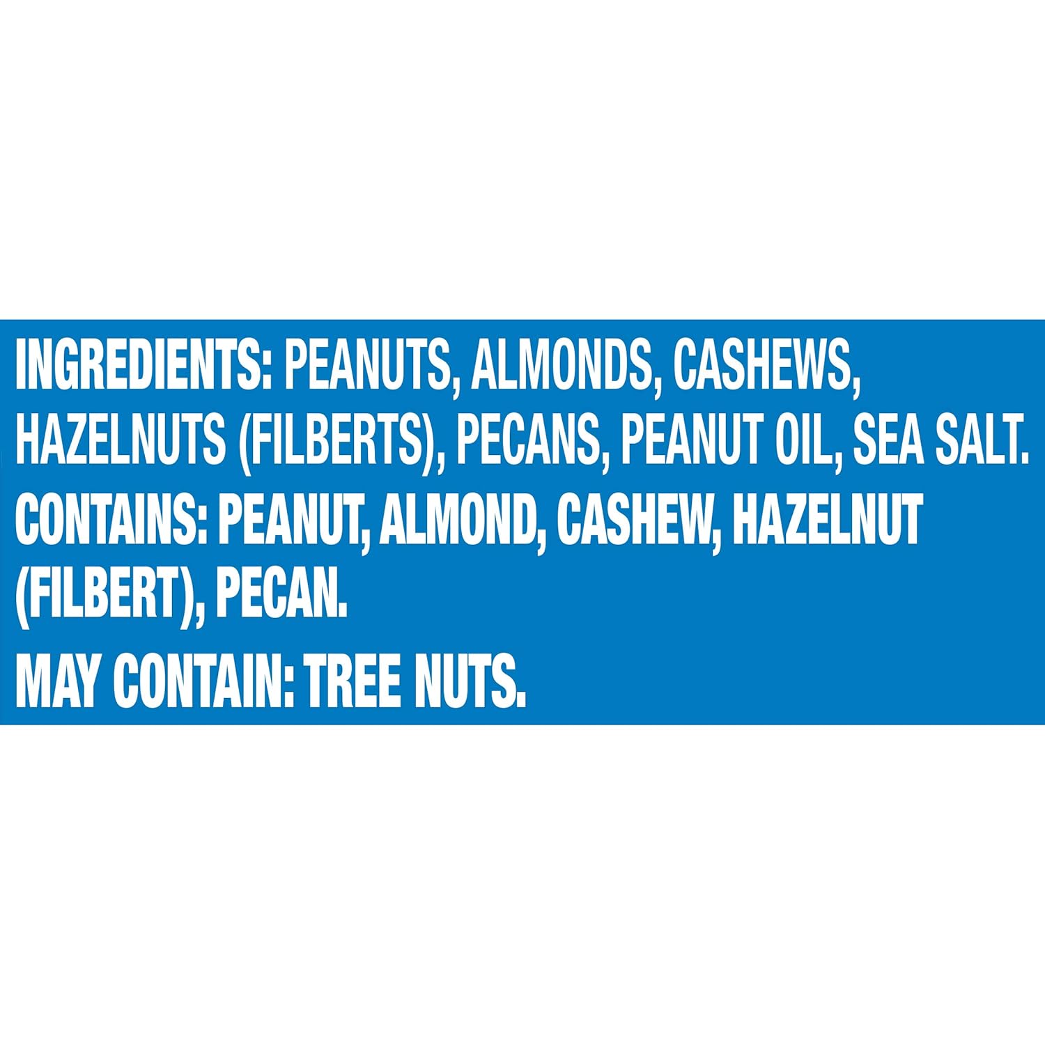 less than 50% peanuts formulation for greater nut variety