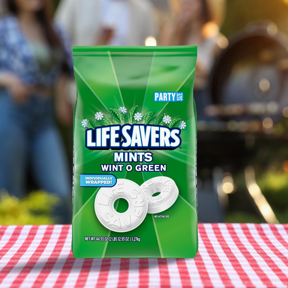 LIFE SAVERS Wint-O-Green Mints – Office Breakroom Reception Dish Supply for Visiting Clients and Coworkers, 2.8 lb Bulk