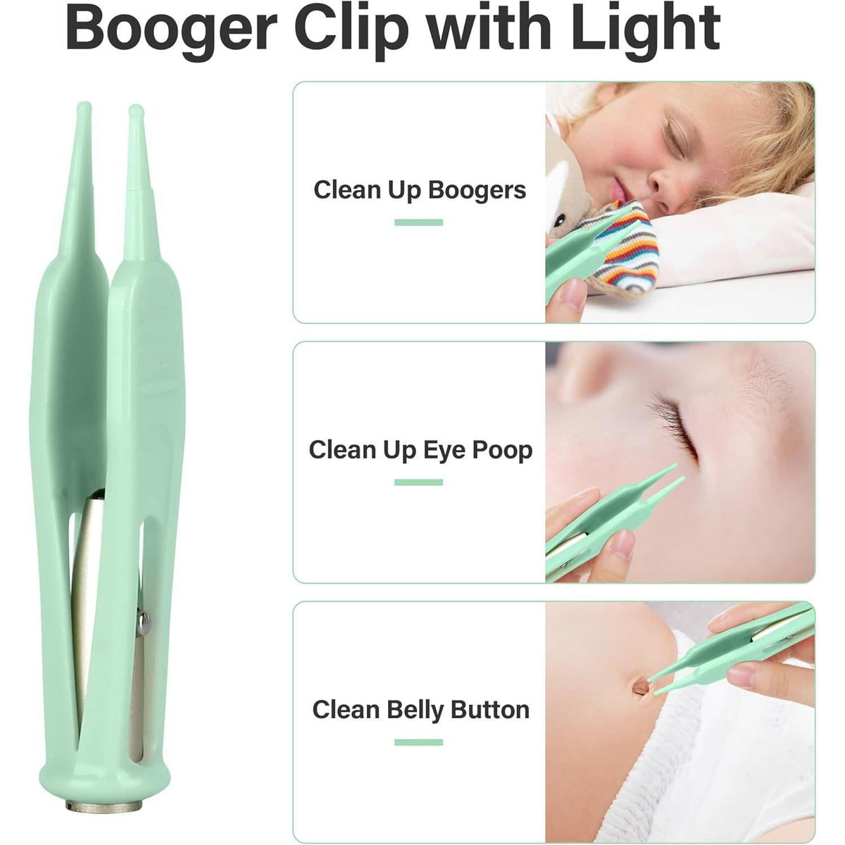 lighted tweezers with anti-slip grip lines for removing hard or large earwax pieces