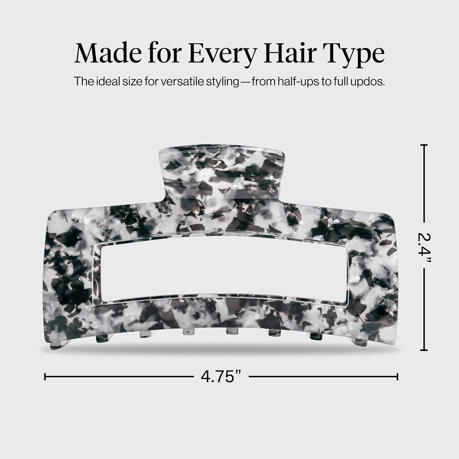 lightweight construction that does not pull or snag hair