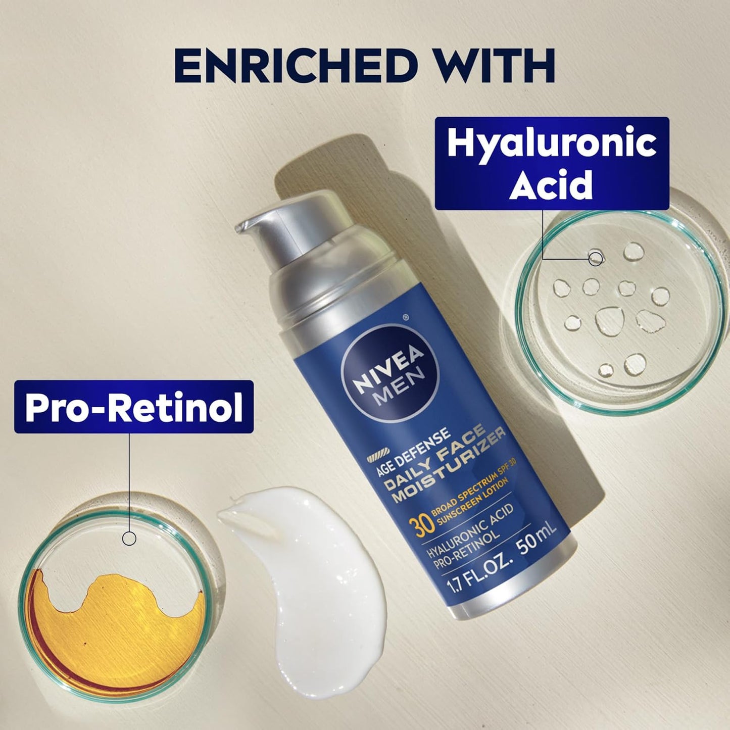 lightweight, fast-absorbing non-greasy lotion texture