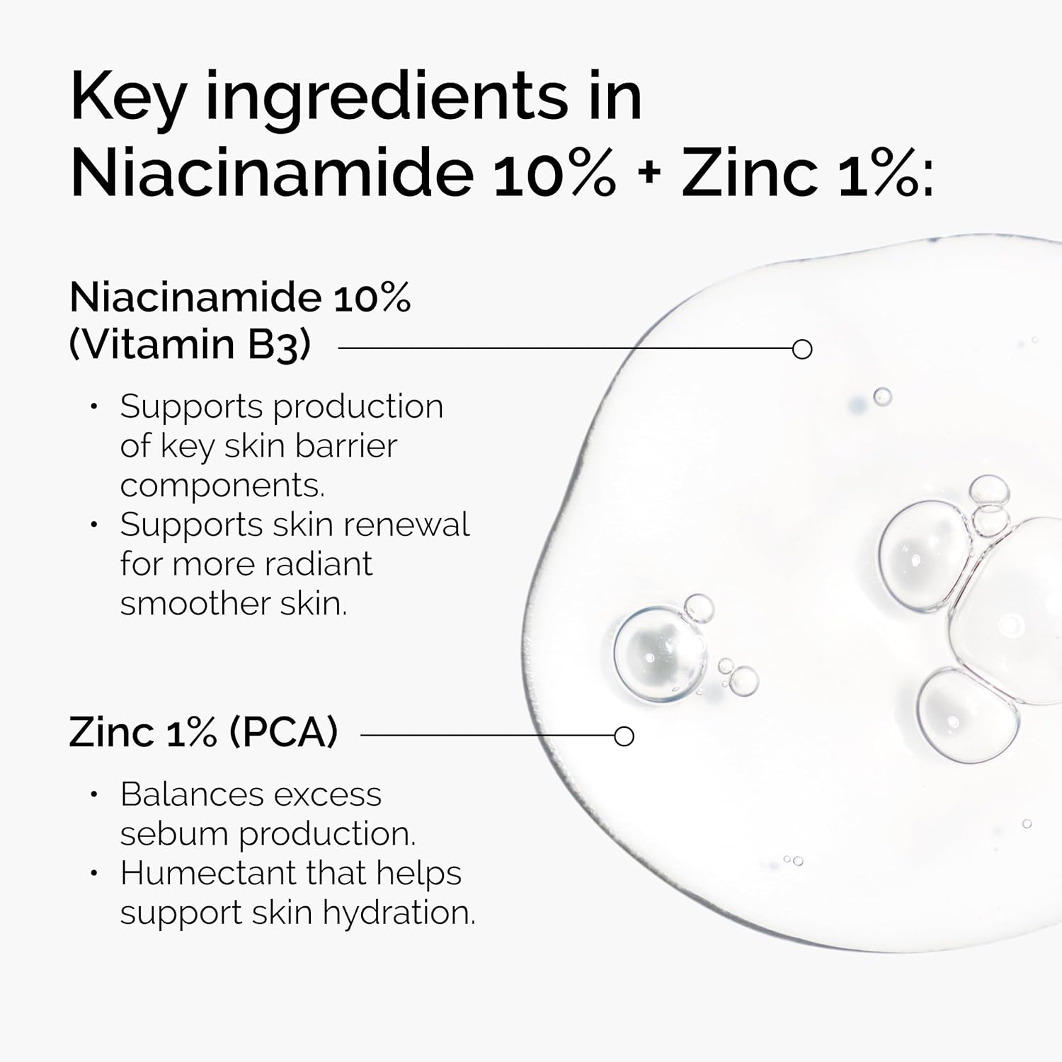 lightweight water-based liquid serum, fragrance-free