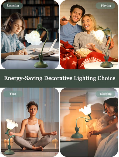 Lily Branch LED Desk Lamp – Adjustable 3-Color Temperature Task Lighting for Home Office Focus and College Dorm Study Sessions