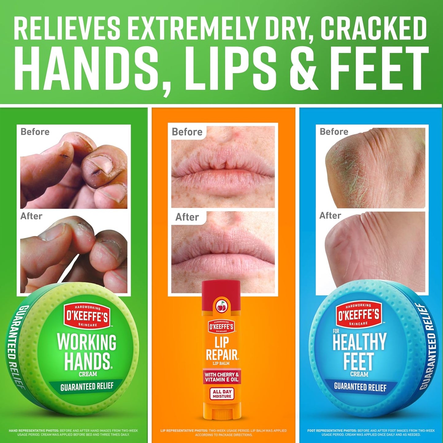lip repair stick with flexible barrier that moves with lips, scented with cherry and enriched with vitamin e