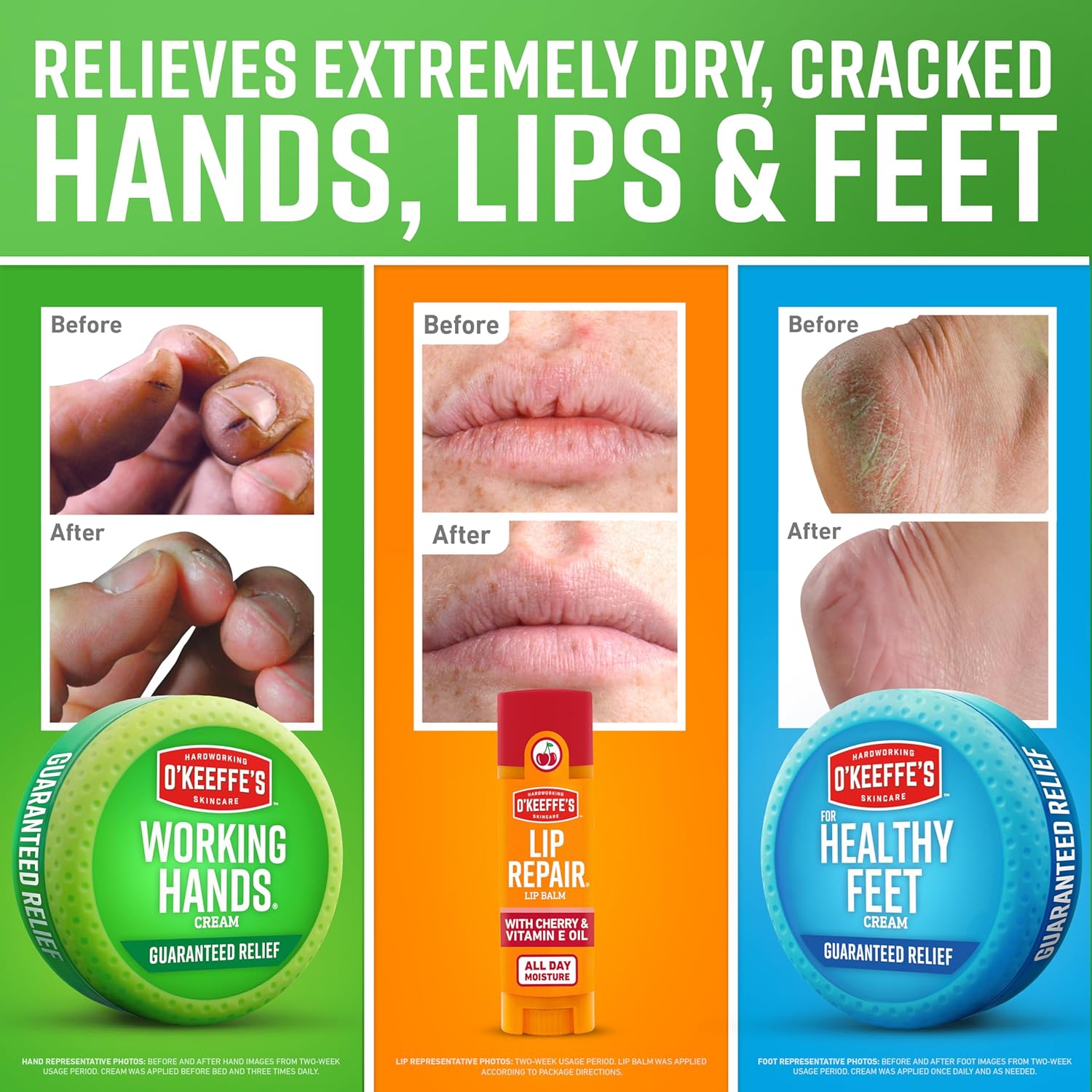 lip repair stick with flexible barrier that moves with lips, scented with cherry and enriched with vitamin e