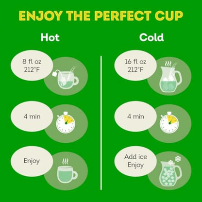 Lipton Peach Green Tea Bags – Refreshing Iced Tea Pitcher for Backyard Entertaining, 20 Bags
