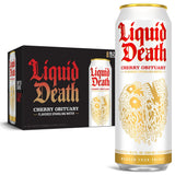Liquid Death Soda Alternative – Psycho Cider Low-Sugar Cans for Sporting Events, Gym Bags, and Trail Hydration, 12 Fl Oz Pack of 12