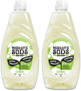 Molly's Suds Liquid Dish Soap – Mindful Kitchen Care for Sensitive Skin, Gentle Citrus 2 Pack