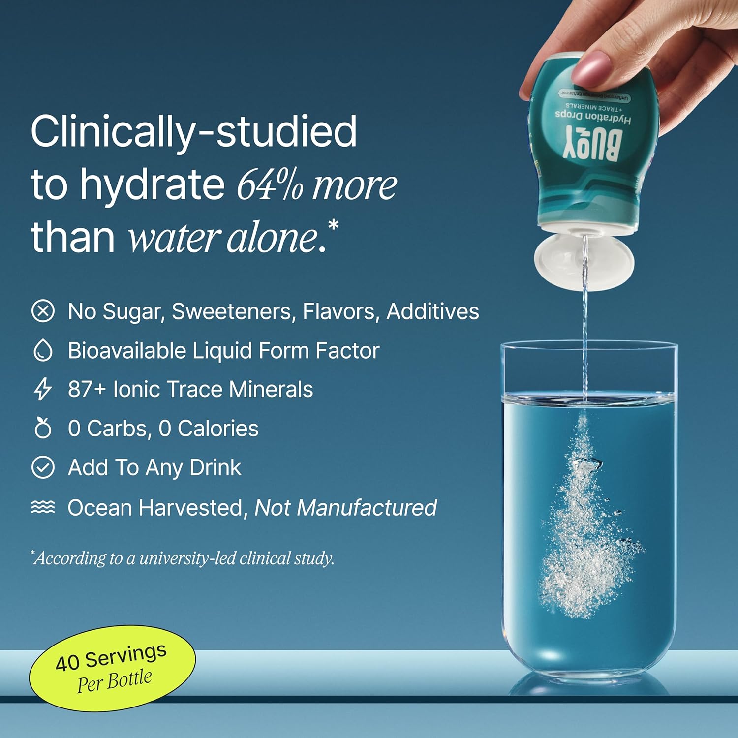 liquid drop delivery that dissolves instantly and evenly in any beverage — no stirring, shaking, or waiting