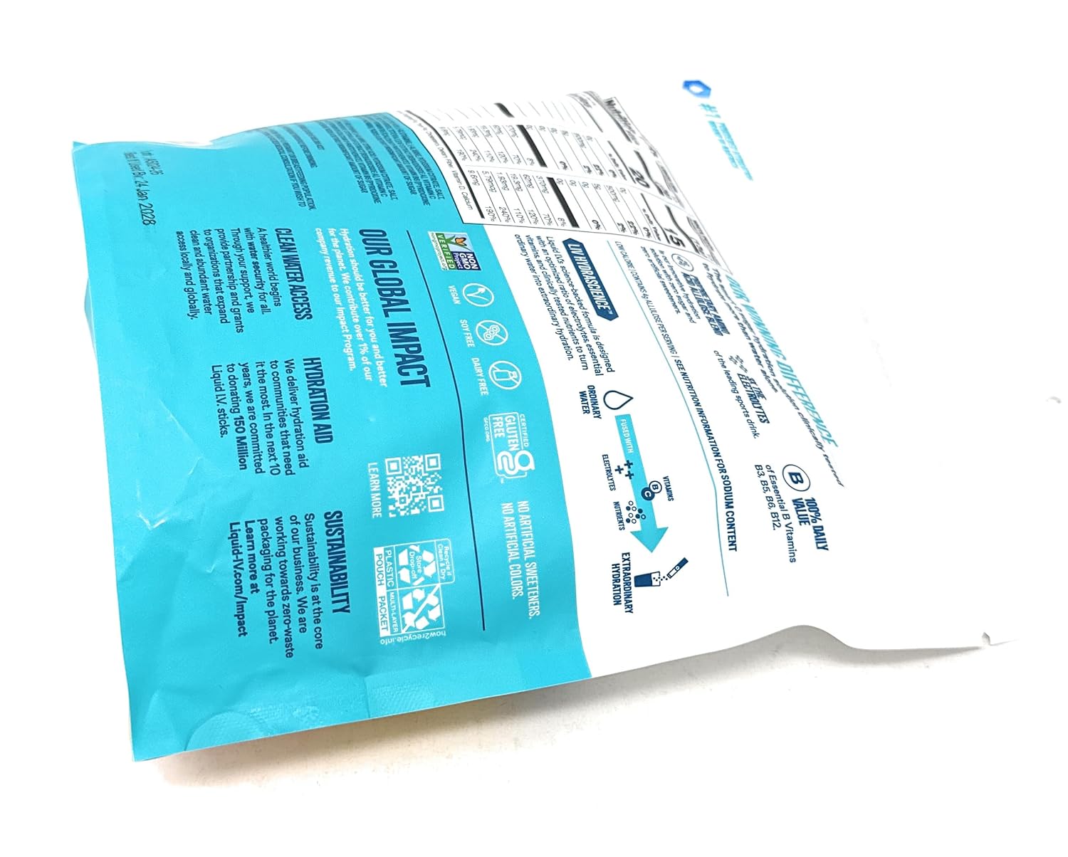 Liquid I.V. Sugar Free Hydration Multiplier – Daily Wellness Routine Support, Electrolyte Drink Mix for Mindful Hydration at Home