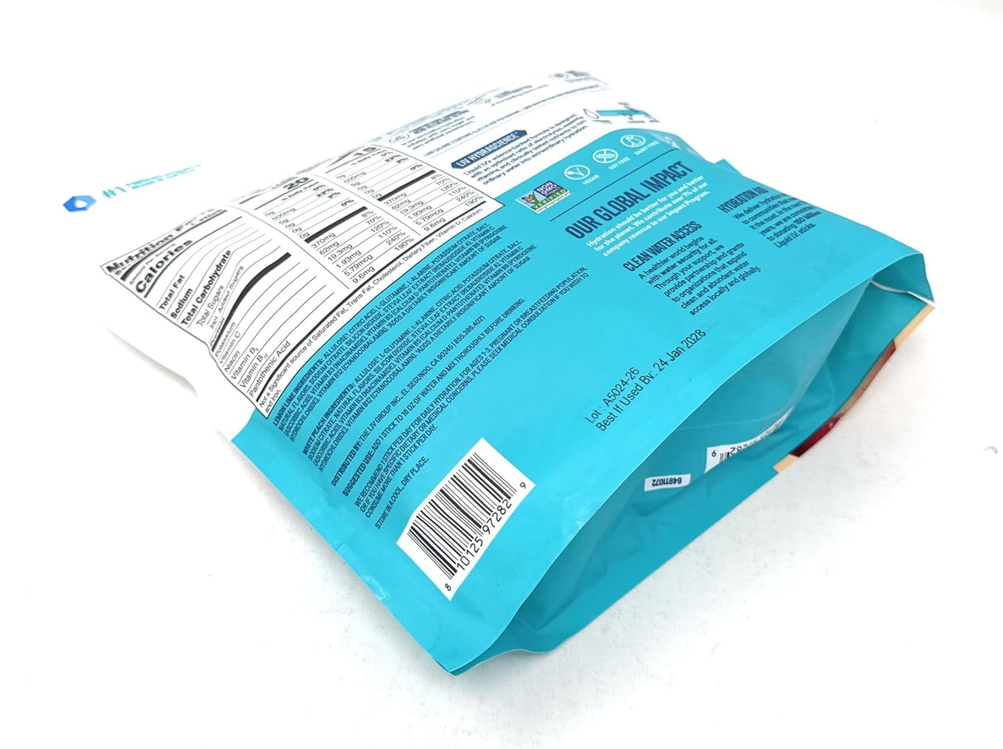 Liquid I.V. Sugar Free Hydration Multiplier – Portable Outdoor Hydration, TSA Friendly Electrolyte Stick Pack for Trail and Campsite
