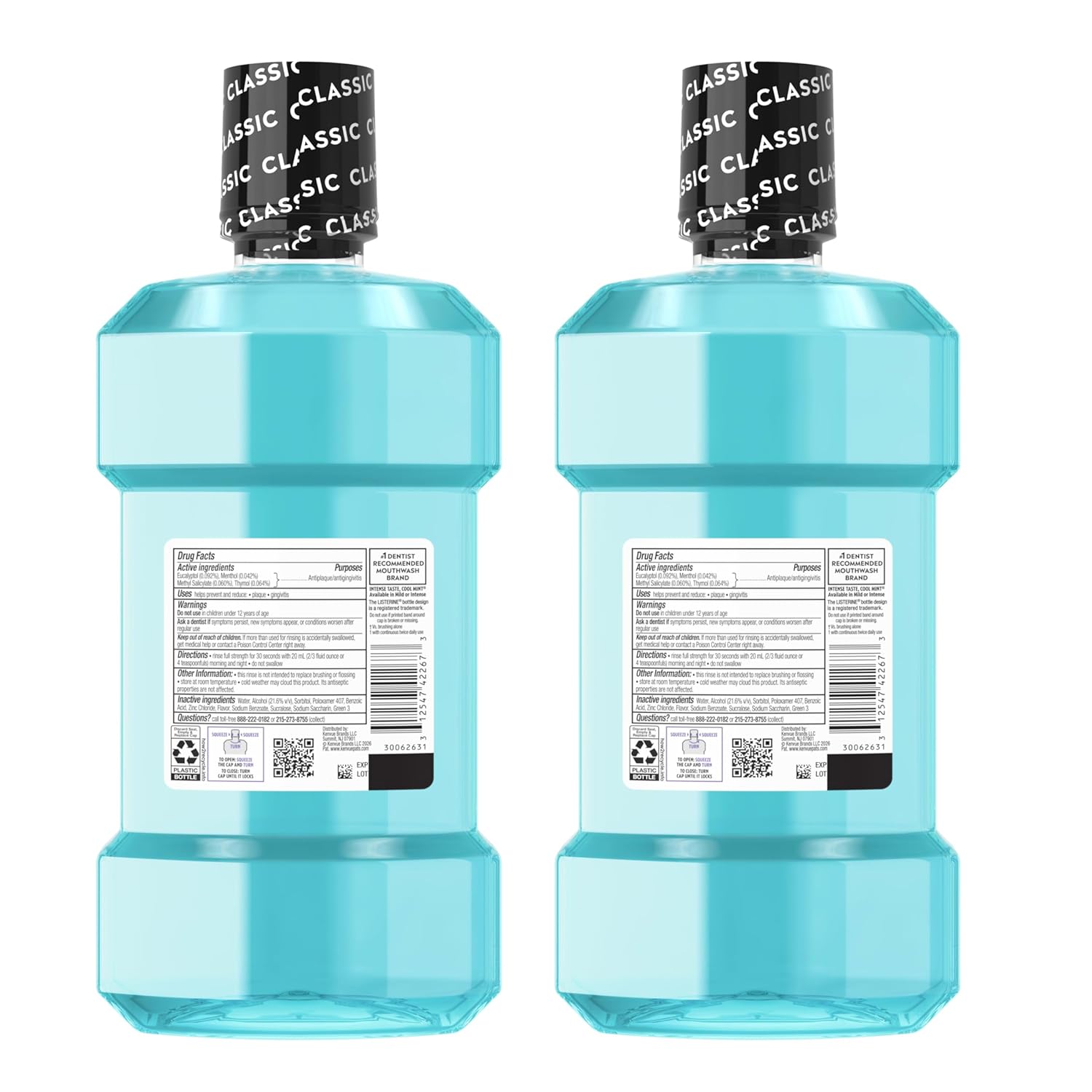 Listerine Ultraclean Whitening Rinse – Elevated Home Bathroom Essential with Clinical-Grade Germ Kill