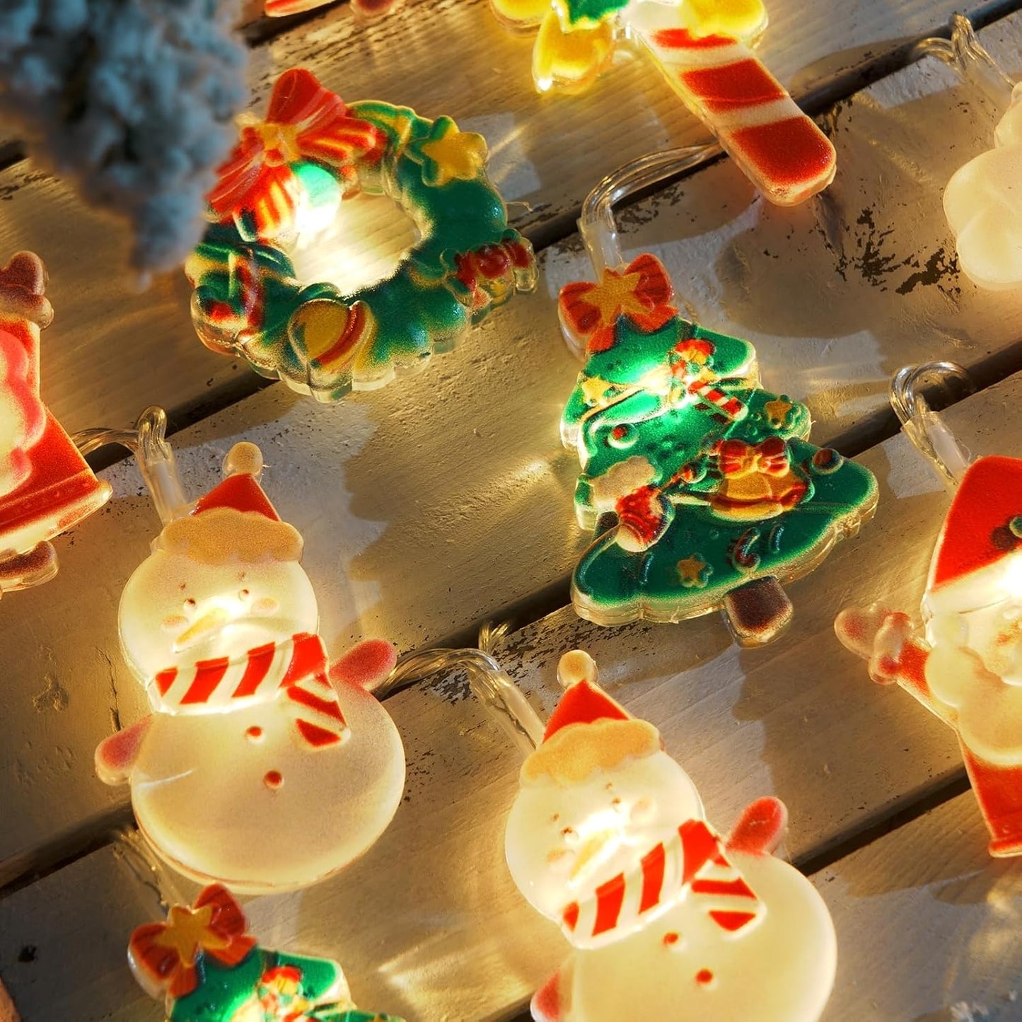 LOLStar Christmas Lights – Simple Warm White String Lights with Subtle Holiday Accents for Clean Scandinavian Style Decor