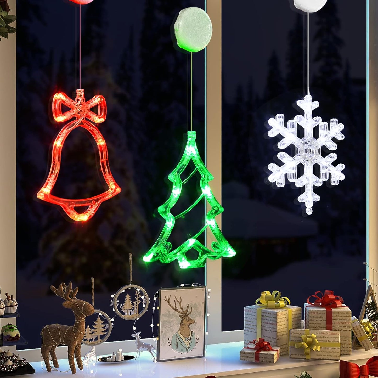 LOLStar Minimalist Christmas Window Lights – Clean 3-Pack LED Decor for Simple Seasonal Styling