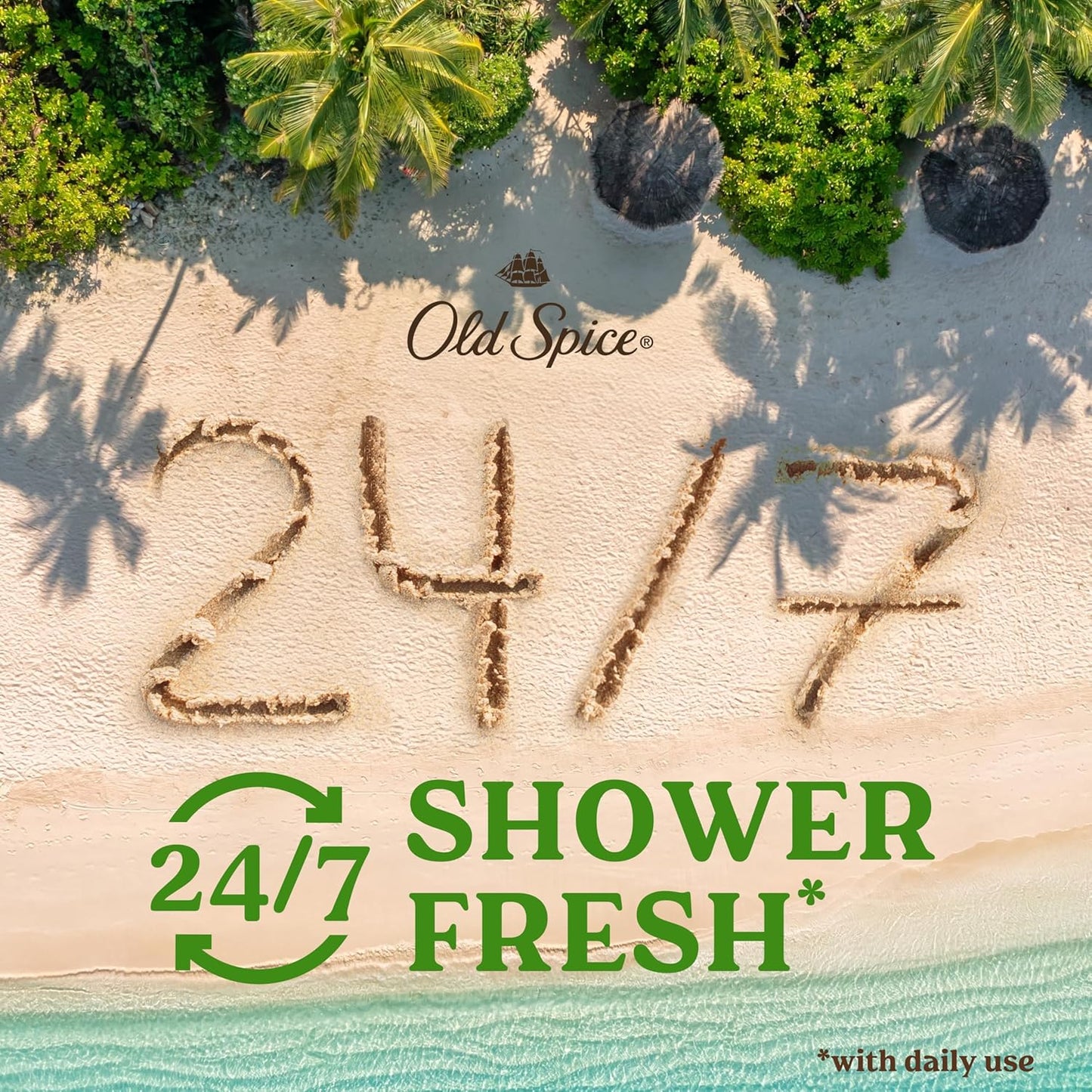 long-lasting fragrance technology marketed as '24/7 shower fresh'