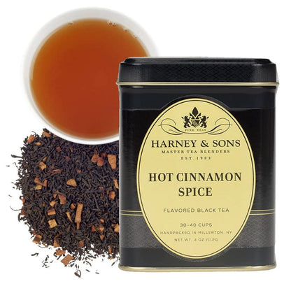 loose-leaf black tea base (china black) with visible cinnamon bark and orange peel pieces