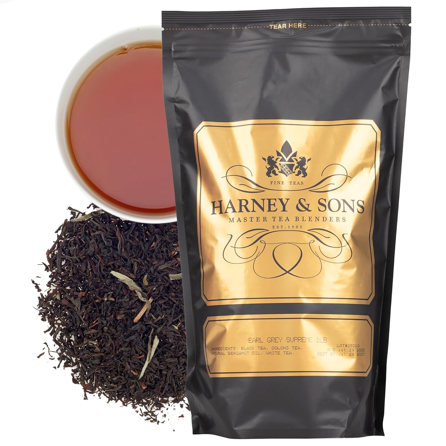 loose leaf format in a 1-pound (16 oz) resealable bulk bag