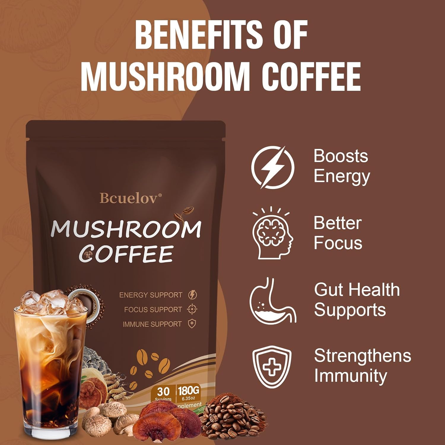 low 48mg caffeine per serving sourced from arabica coffee