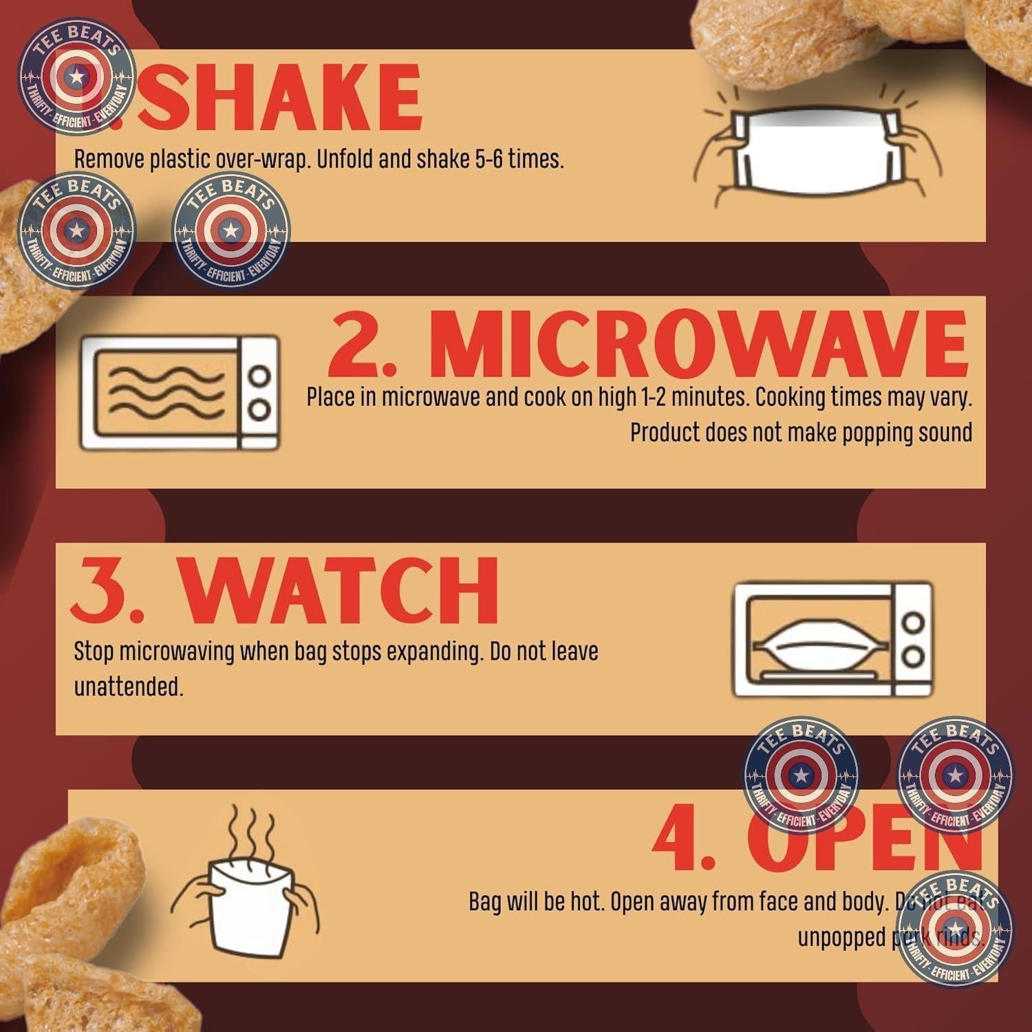 Lowrey's Bacon Curls Microwave Pork Rinds (Chicharrones), Hot & Spicy – High-Protein Crunch for Self-Care Kitchen Rituals
