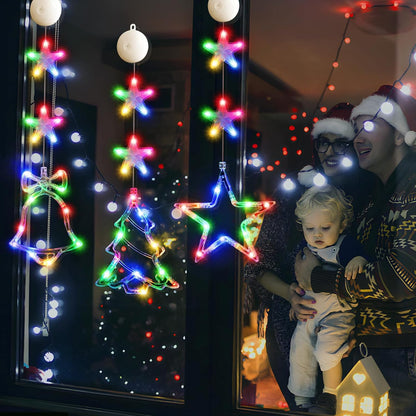 Lumalights Portable Christmas Window Lights – Battery LED Decor for Patio, Balcony & Porch Gates