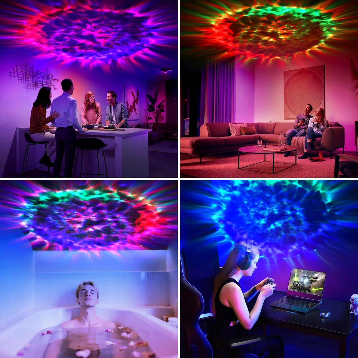 Lumaverse Galaxy Star Projector – Sleep and Relaxation Companion, Starry Ceiling Light with 60 to 180 Minute Timer