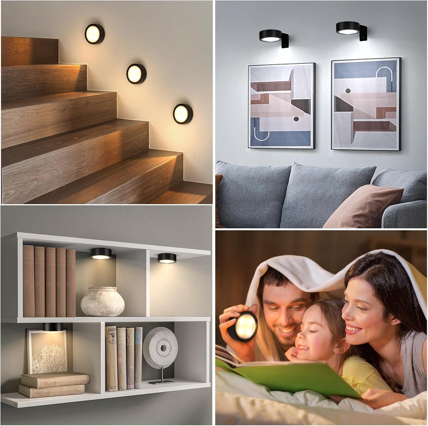 Lumena Art Display Light – Bedroom and Hallway Ambient Lighting, Dimmable Wireless Wall Sconce Style