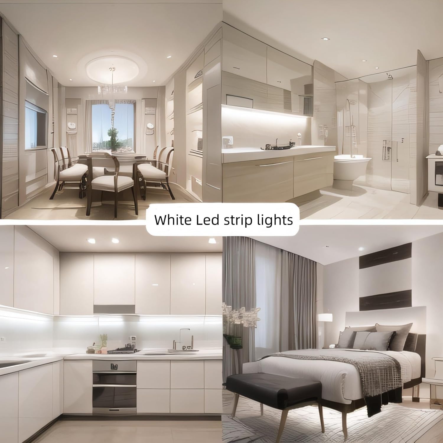 LumGlow Short-Circuit Protected LED Tape – Smoke-Free Under-Cabinet & Nursery Lighting, Cool-Touch Dimmable Strip