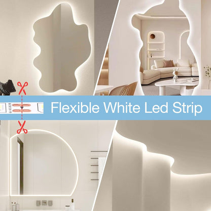Lumichoice AuraGlow LED Strip Lights – Living Room Cove Accent Lighting, 1440 Lumen Cool White Decor for Modern Interiors