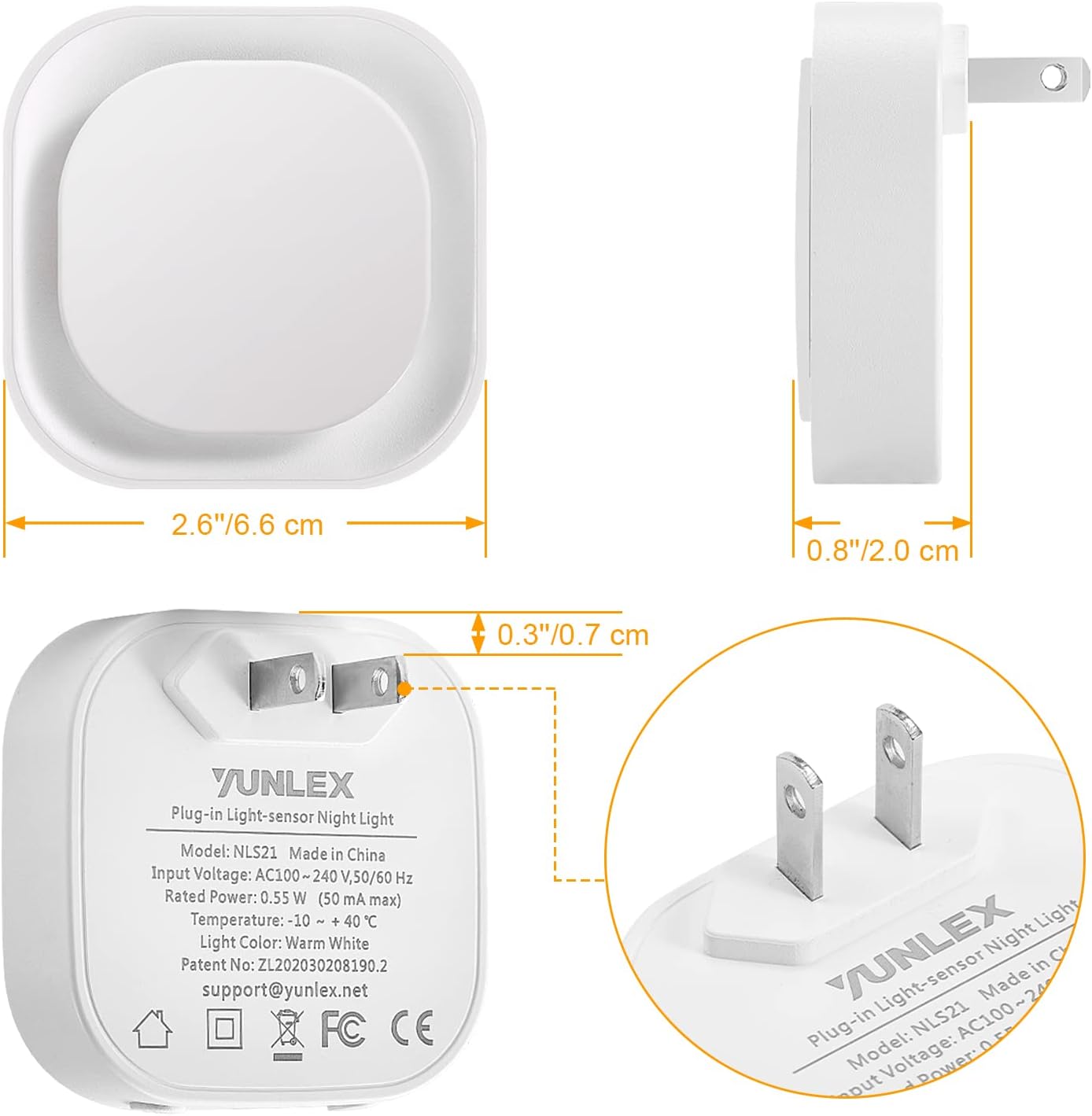 LumiDream Kids Night Light Plug in Set of 2, Soft Diffused LED for Playroom and Bedroom Safety