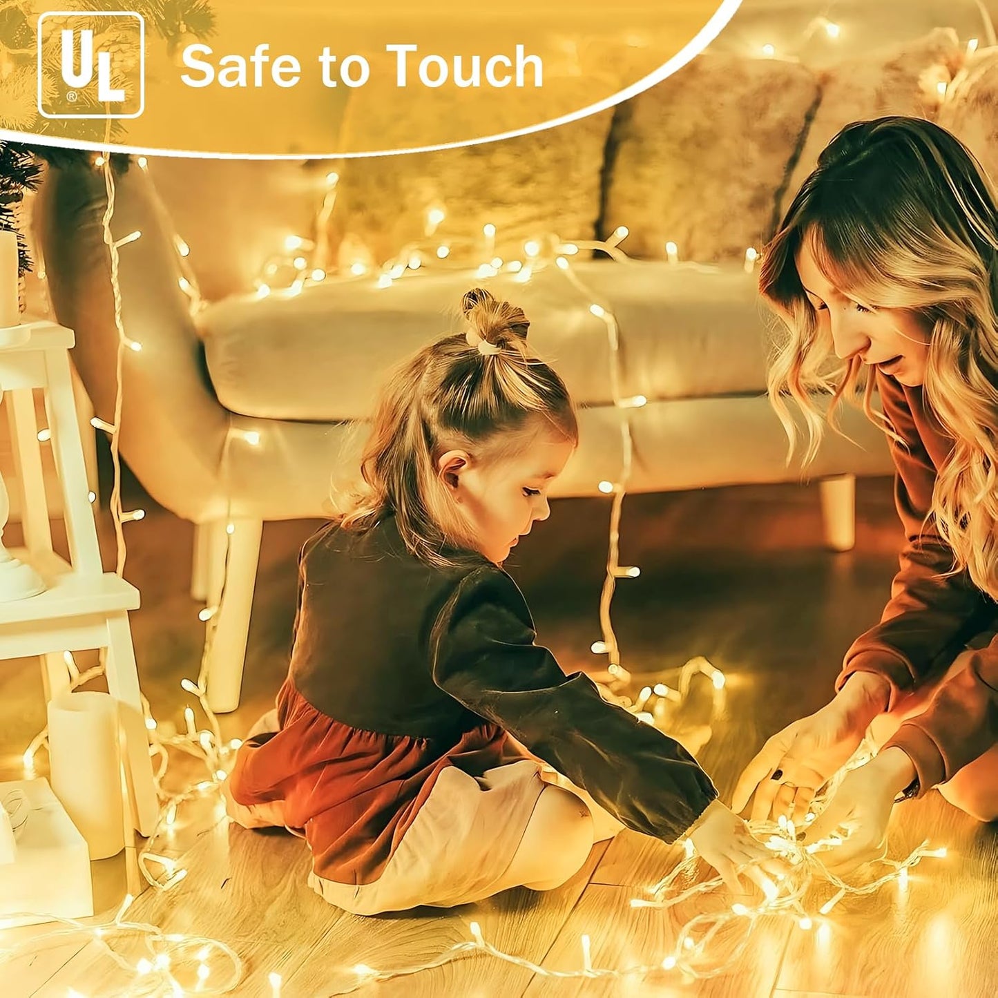 Lumify Connectable Fairy Lights IP44 Waterproof Warm White – Deck Railing and Backyard Pergola Lights for All Seasons
