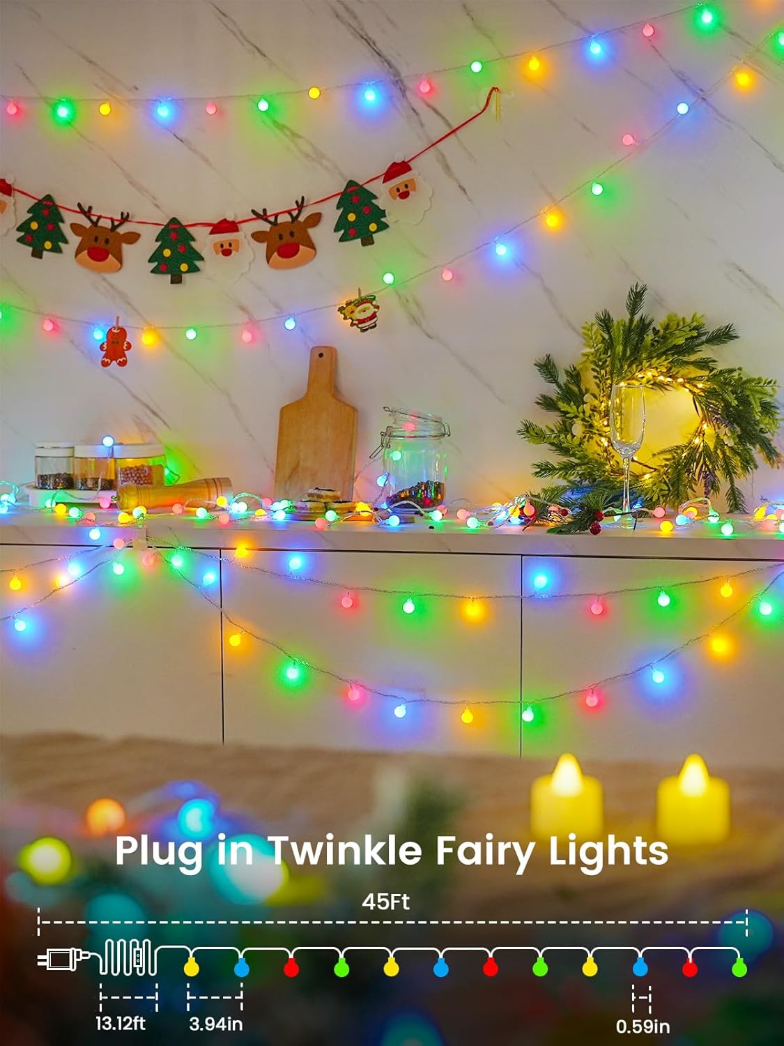 Lumify Home 46ft Smart Globe Lights – Calming Ambient Lighting for Bath Time, Meditation, and Nightly Wind-Down Rituals