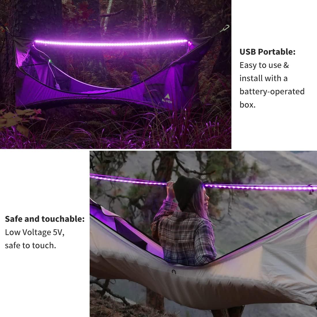Lumify Home UV Light Strip, Housewarming Gift for New Homeowners, 16.4ft Adhesive Glow LED