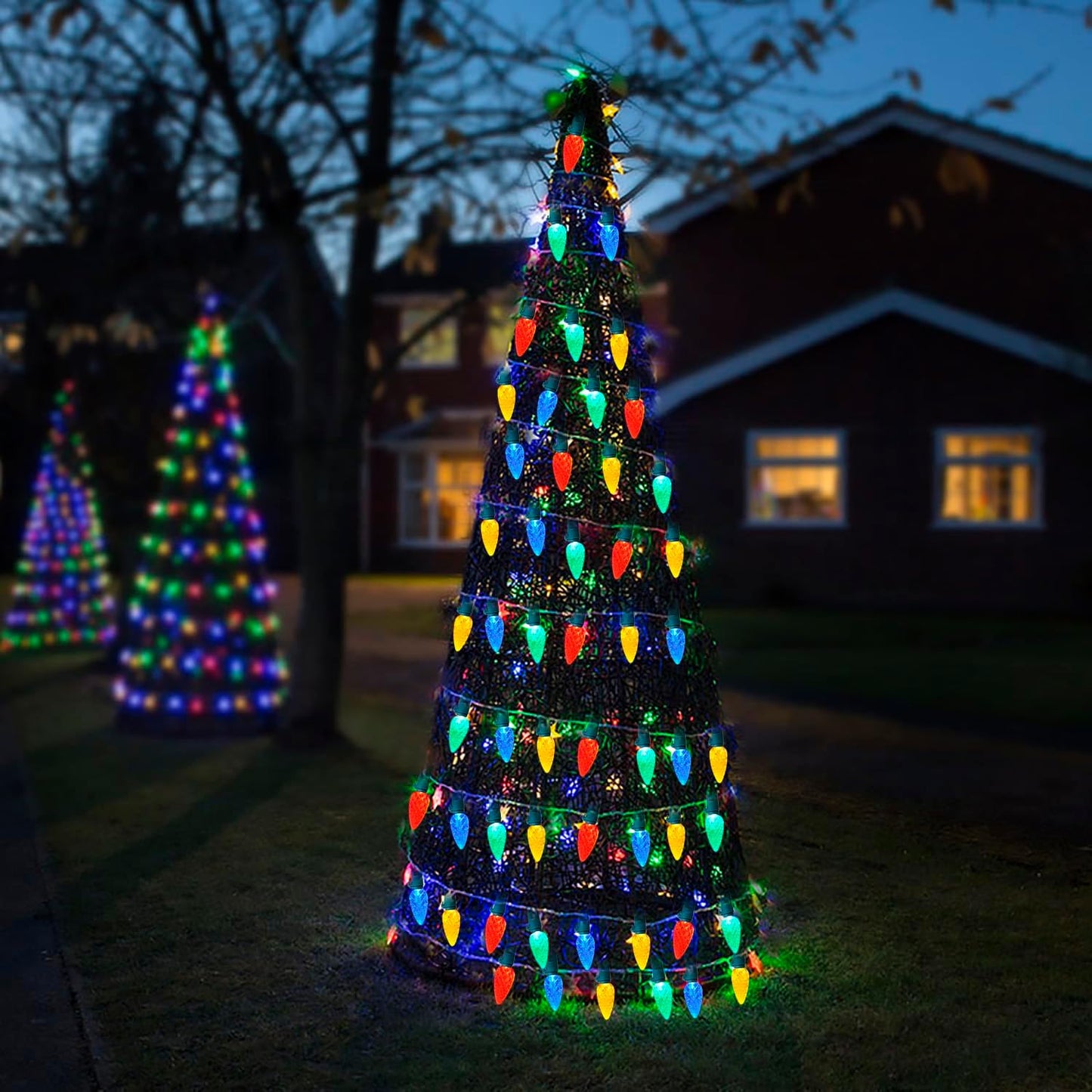 Lumify Single-Mode Solar C6 Lights – Understated 100 LED Strawberry String Lights for Intentional, Clutter-Free Outdoor Spaces