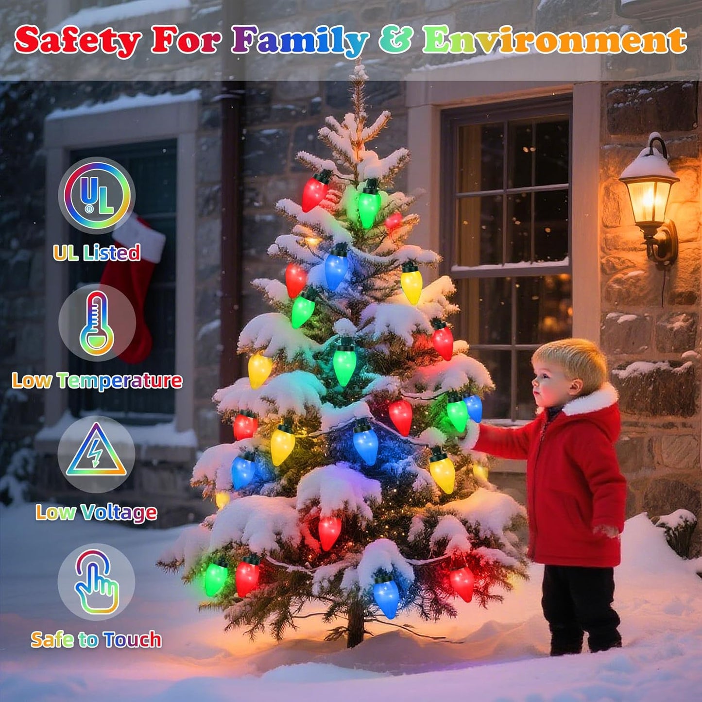 Lumifye C7 Battery String Lights – Flameless Alternative to Candles, Cool-to-Touch 4.5V LEDs for Homes with Kids and Pets