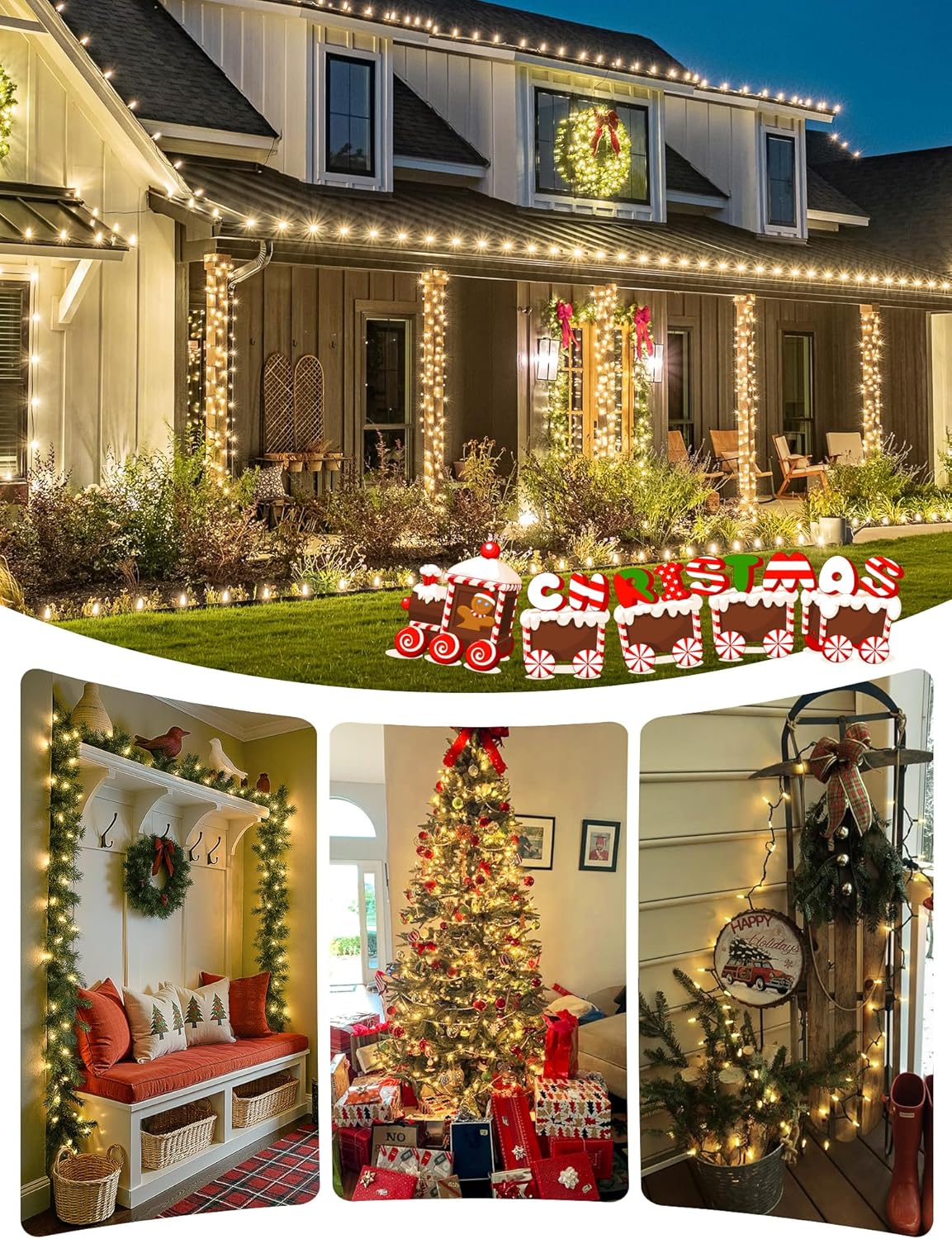 LumifyHome Green Wire Fairy Lights – 16.4 ft Indoor Decor for Christmas Tree, Garland & Wreath Styling