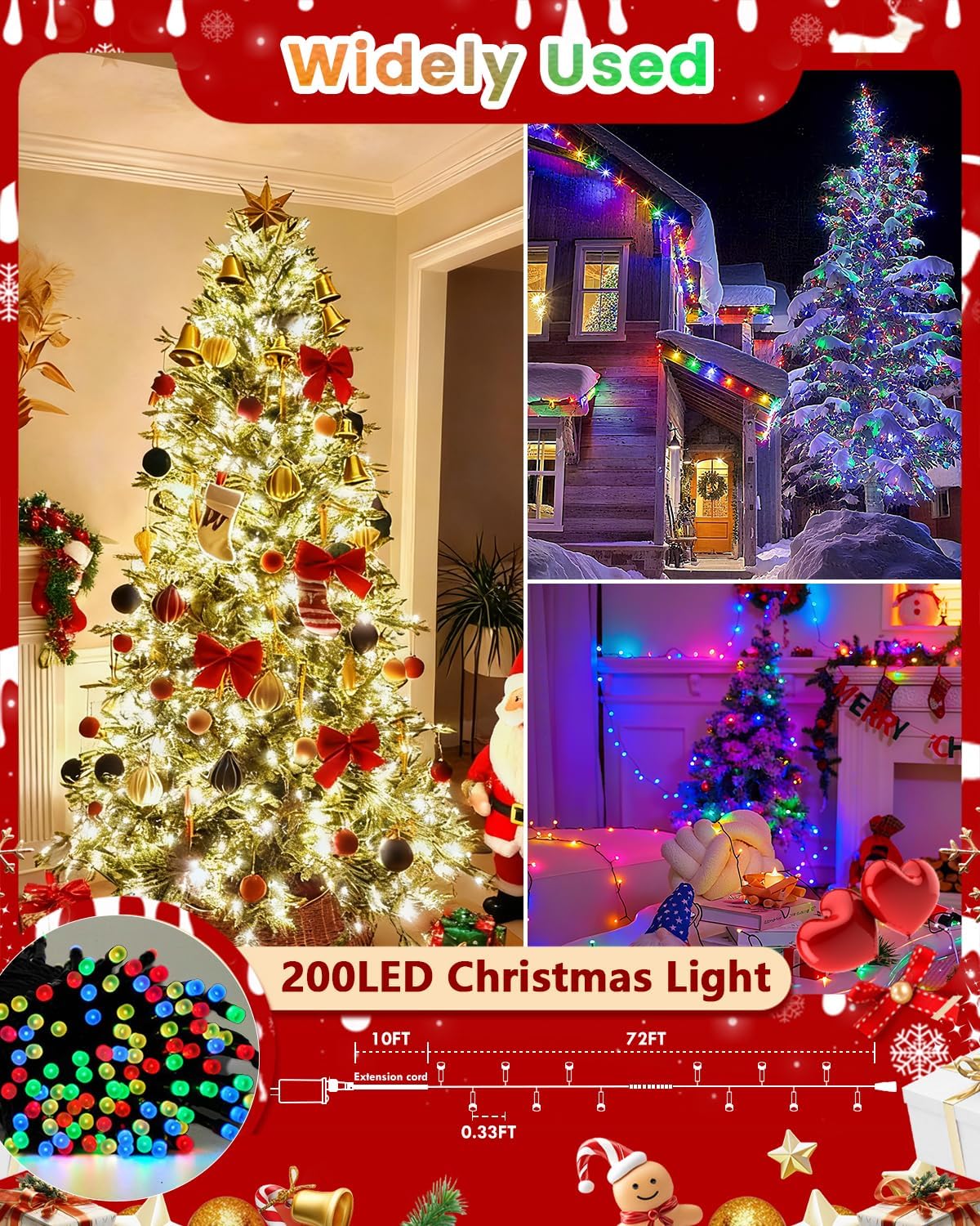 LumifyHome Mood String Lights – Bath Time Relaxation Essential, 16M Color Waterproof Ambient Lights with Timer