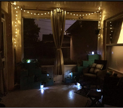 LumifyPro Bistro Style Hanging Lights 25ft Battery Powered, 20 Shatterproof Bulbs 2700K Cozy Living Room Aesthetic with Timer Remote