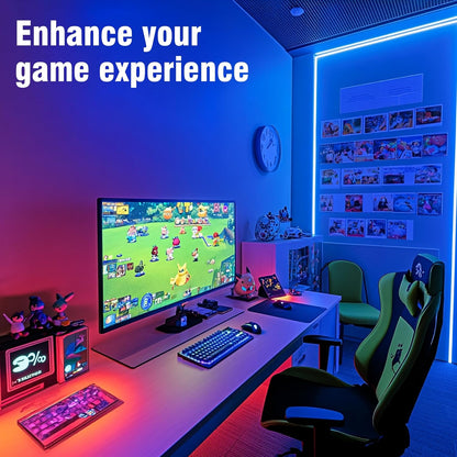 Lumiglow LED Strip Lights 300ft – RGB Color Changing Ambient Bedroom Decor with Music Sync and App Control