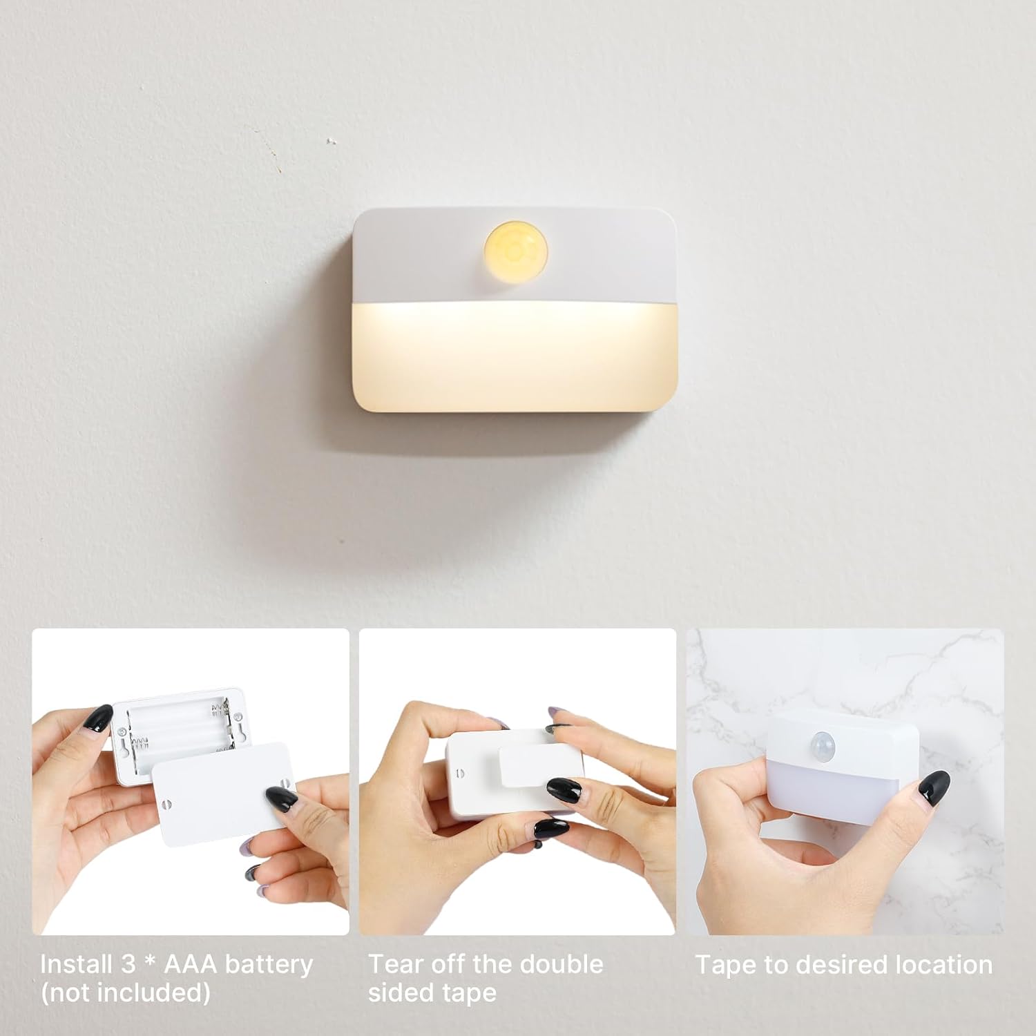 LumiGuard Motion Light – Thoughtful Housewarming Gift for New Homeowners, 8 Pack Wireless Stair Light