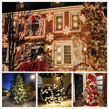 Lumimuse Solar String Lights – Thoughtful Housewarming Gift for Her and Him, 200 LED 8 Mode Patio Decor with Zero Electricity Cost