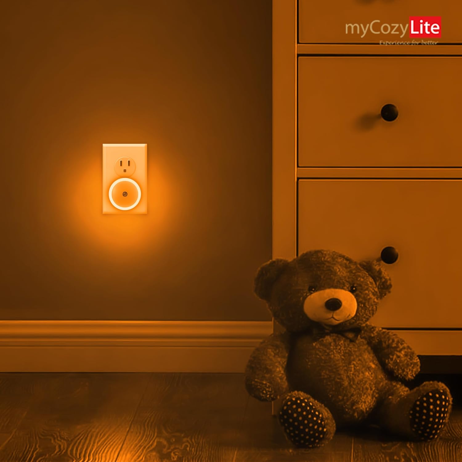 Lumina Minimal Night Light – Compact Plug-In Glow for Modern Bedroom and Hallway, Matte Frosted Finish