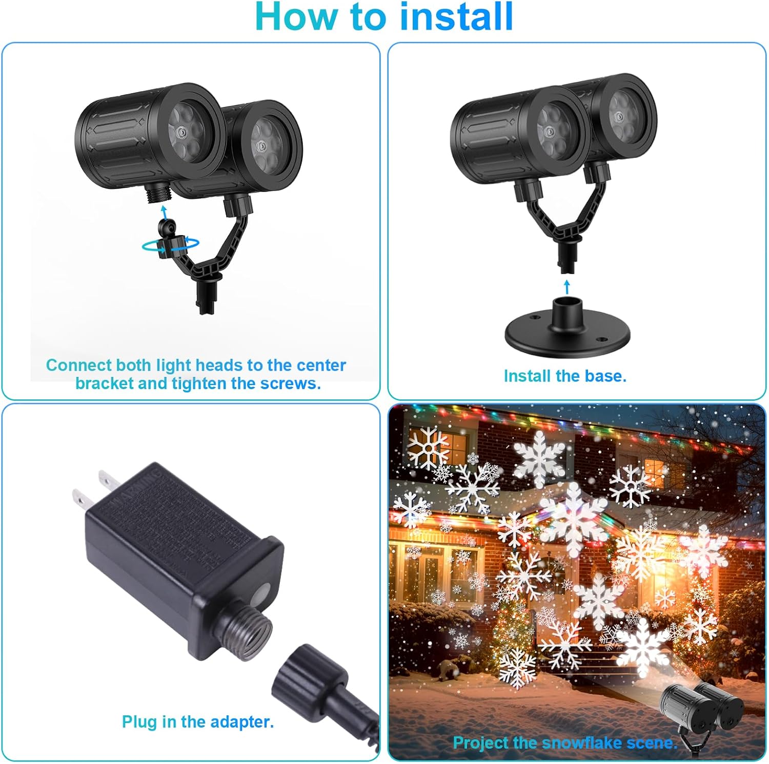 LuminaGlow Snowfall Projector – Child-Safe Nursery & Playroom Light with Auto Shutoff Timer and Flame-Free Operation