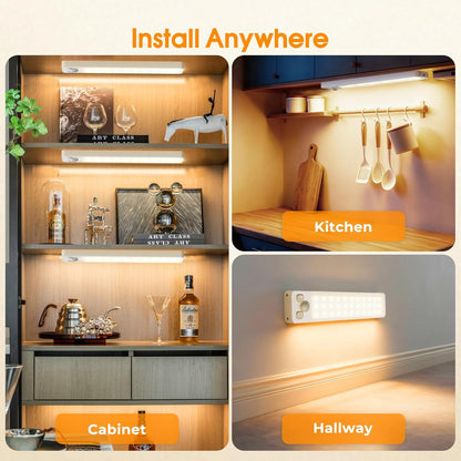 LuminBeam Rechargeable LED Bar – Cozy Bedroom Reading Glow with 3 Color Temperatures, Slim 0.6 inch Profile