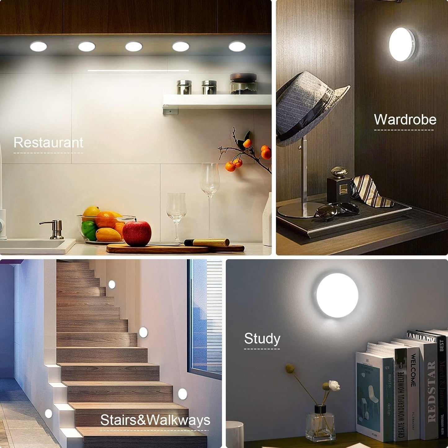 LuminBeam Stick-On Hallway Light – Safe Nighttime Navigation for Aging Adults, Wireless Motion Activated