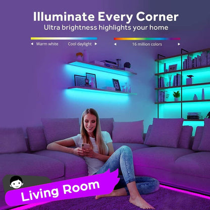 LuminGlow Battery LED Strip Lights – Thoughtful Housewarming Gift for Her, Cordless Shelf and Closet Lighting