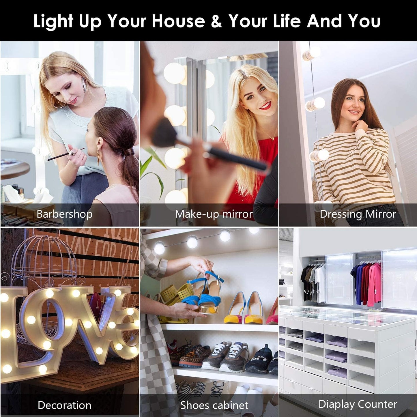 LuminGlow LED Vanity Lights – Thoughtful Housewarming Gift for Her, Adjustable Warm to Cool Glow for Bedroom Vanity