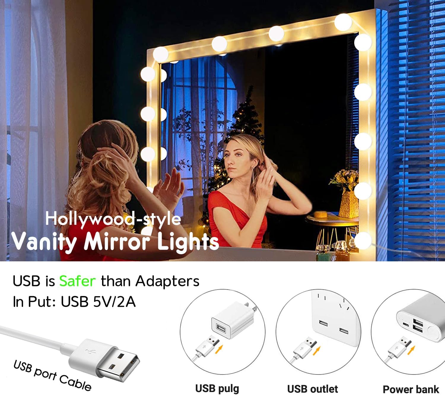 LuminGlow LED Vanity Lights – Thoughtful Housewarming Gift for Her, Adjustable Warm to Cool Glow for Bedroom Vanity