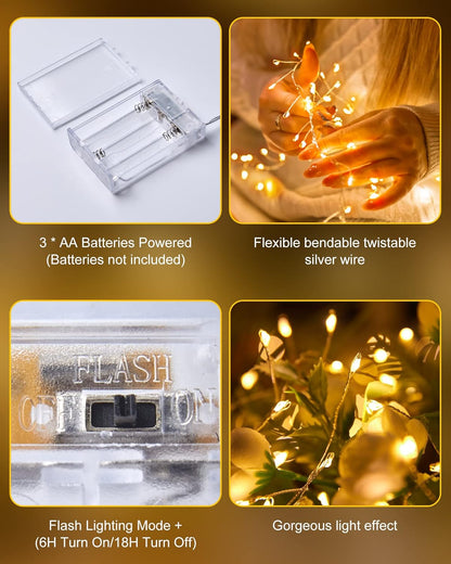 Luminoak Fairy Lights Gift for Her – Cozy Bedroom LED String Lights, Birthday and Housewarming Present for Women and Mom