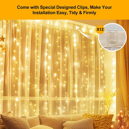 Luminos Glow LED Curtain String Lights – Romantic Valentine's Day Gift for Her