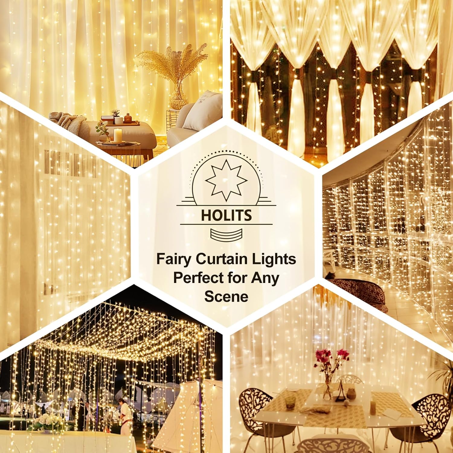 Luminos Glow LED Curtain String Lights – Romantic Valentine's Day Gift for Her